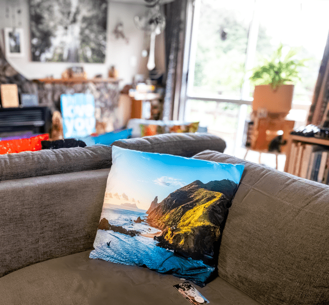 Ocean Beach Seagull & Sunrise Cushion Cover - PCK Photography