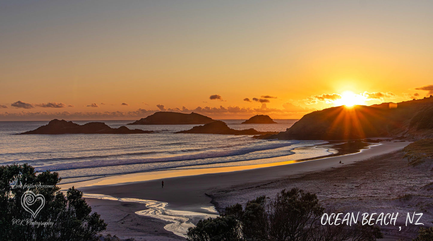 Ocean Beach 1 Fabric Art - PCK Photography