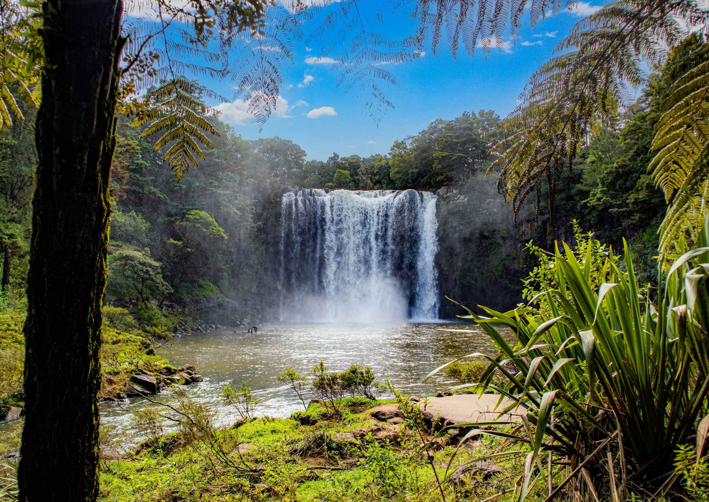Rainbow Falls Blue Sky - PCK Photography