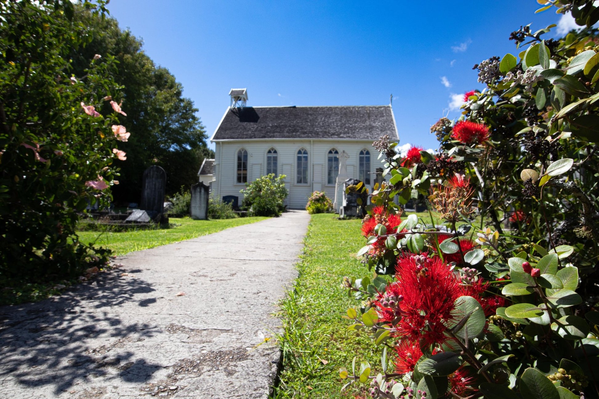 Christ Church - Russell with pohutakawa - PCK Photography