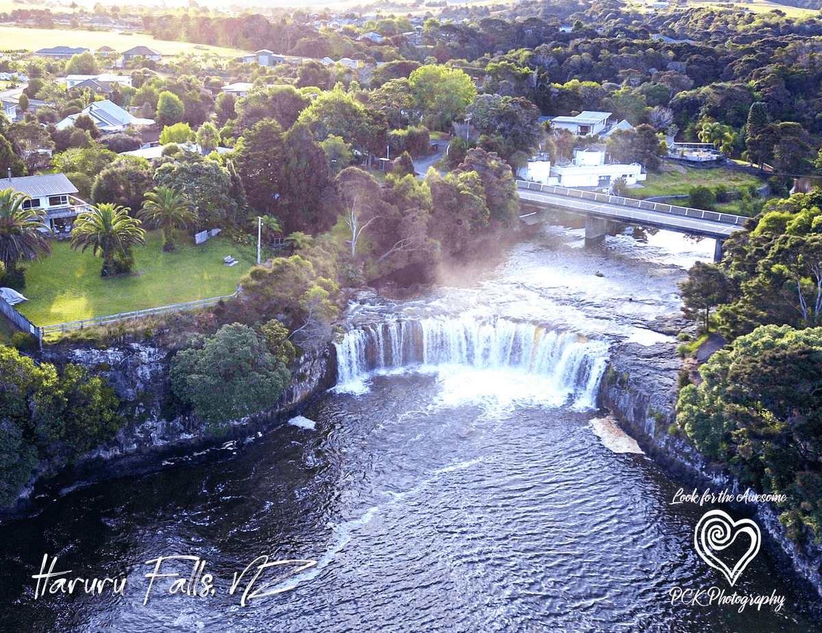 Haruru Falls Drone - Magnetic Postcard – PCK Photography