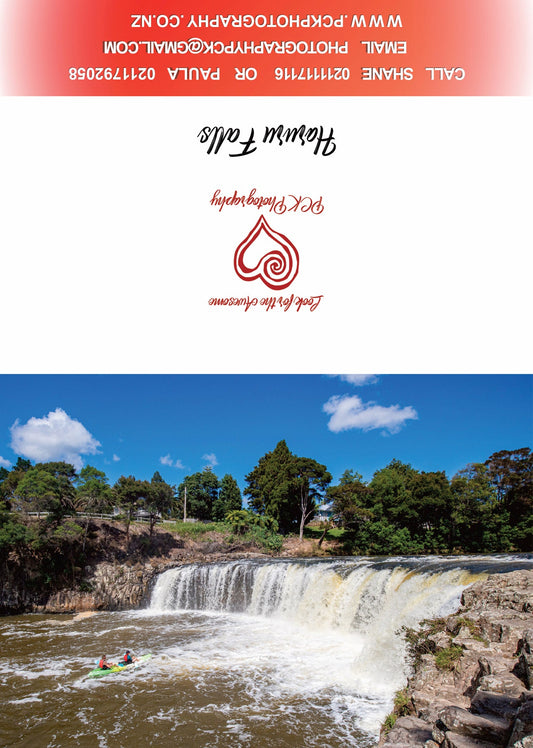 Haruru Falls Kayak Greeting Card - PCK Photography