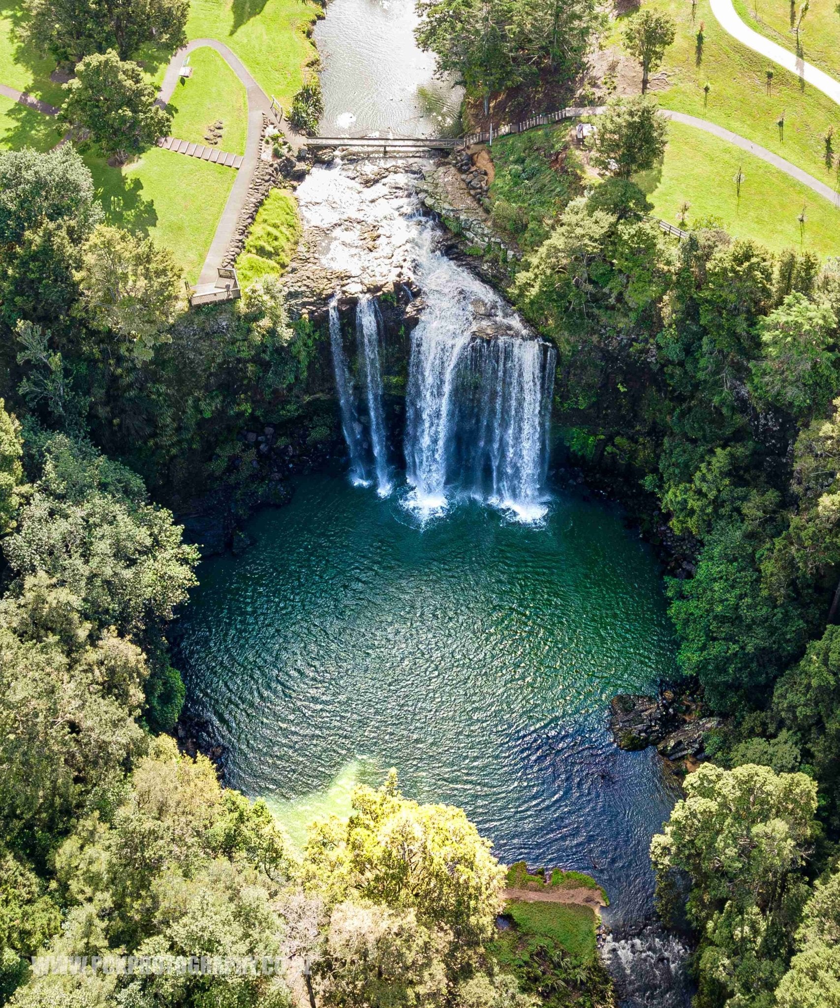 Whangarei Falls Shower Curtain 150cm x 180cm - PCK Photography